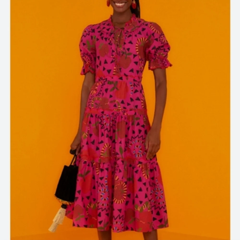 S/M Farm Rio Tiered Mididress - Picture 4 of 5